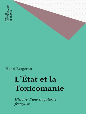 cover image of L'État et la Toxicomanie